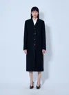 Prada Single-breasted Wool Coat In Black