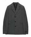 Prada Single-breasted Wool Jacket In Gray