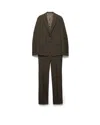 Prada Single-breasted Wool Suit In Brown
