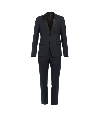 PRADA SINGLED-BREASTED TWO-BUTTON WOOL MOHAIR TUXEDO