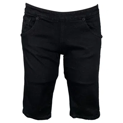 Pre-owned Prada Size 2 Black Cotton Blend Side Zipper Shorts