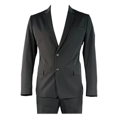 Pre-owned Prada Size 42 Black Polyester Blend Twill Single Breasted Notch Lapel Suit