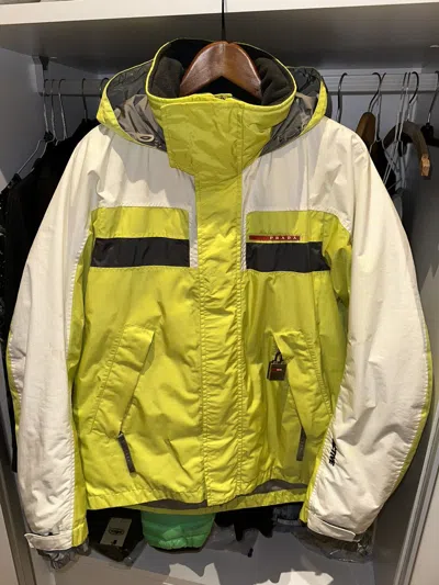 Pre-owned Prada Ski Jacket In Yellow White