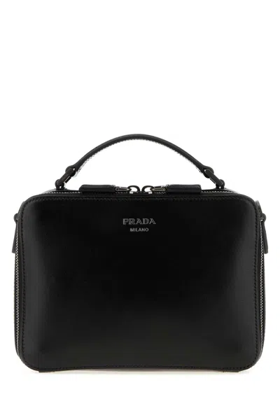 Prada Skin Calf Leather Mini Handbag In Black