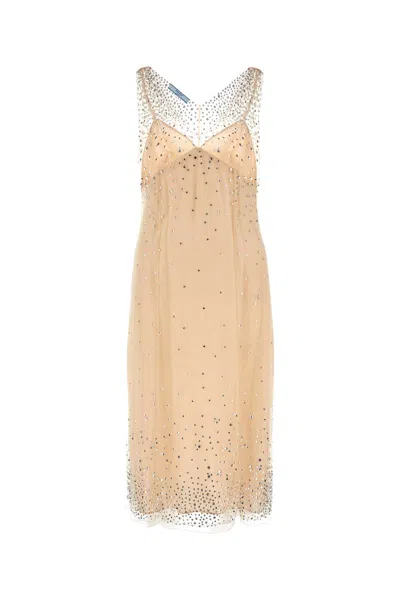 PRADA SKIN PINK NYLON DRESS