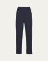 Prada Skinny Leg Light Mohair Pants In Blue