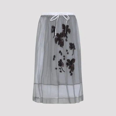 Prada Skirt 40 In Gray