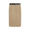 Prada Brown Rope Cotton Skirt In Beige