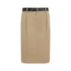 Prada Brown Rope Cotton Skirt In Beige