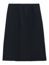 Prada Knee-length Skirt With Multiple Slits And Loops In Black