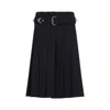 Prada Women's Pleated Skirt In Blue