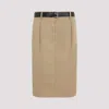 Prada Brown Rope Cotton Skirt In Corda