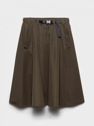 Prada Green Polyamide Polyurethane Recycled Polyester Skirt