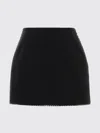 Prada High Waisted Stretch Blend Mini Skirt In Black