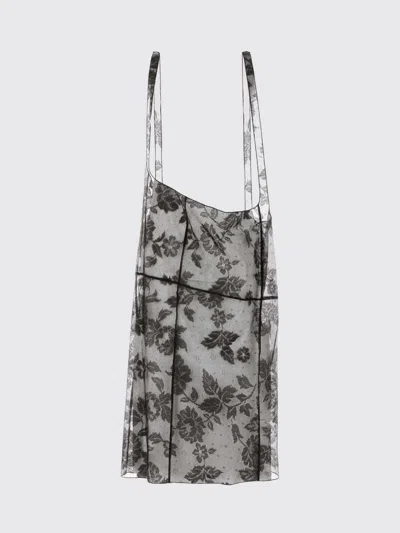 Prada Black Lace Skirt In Gray