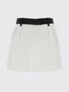 Prada Poplin Mini Skirt Belt Loops Waistband Pleated In White
