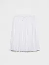 Prada Pleated Jersey Skirt In White