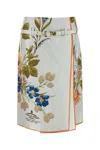 Prada Silk Twill Printed Skirt