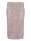 Prada Pink Logo Mesh Skirt