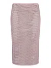 Prada Pink Logo Mesh Skirt