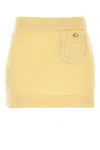 Prada Knitted Mini Skirt In Yellow