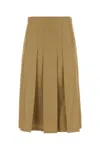 Prada Beige Cotto Blend Skirt