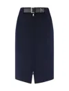 Prada Midi Skirt In Blue