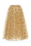 Prada Poppy Print Nylonette Skirt Clothing In Floral