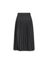 Prada Pleated Midi Skirt In Animal Print