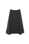 Prada Midirock Im Vintage-look Mit Schnellstich In Grey