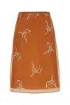 Prada Chic Copper Light Knit Mini Skirt In Orange