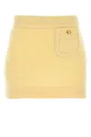 Prada Knitted Mini Skirt In Yellow