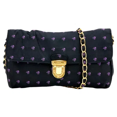 Pre-owned Prada Skull Crossbody Bag In Black