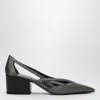 Prada Pointed Toe Block Heel Cut-out Pumps In Pink
