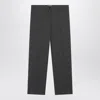 Prada Slate Grey Wool Trousers In Gray