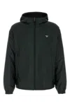 Prada Slate Re-nylon Jacket In Black