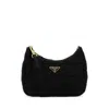 Prada Black Re-nylon Shoulder Bag In Black