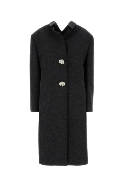 PRADA SLATE WOOL COAT