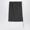 Prada Bonded Hopsack Midi-skirt With Devoré-effect In Gray