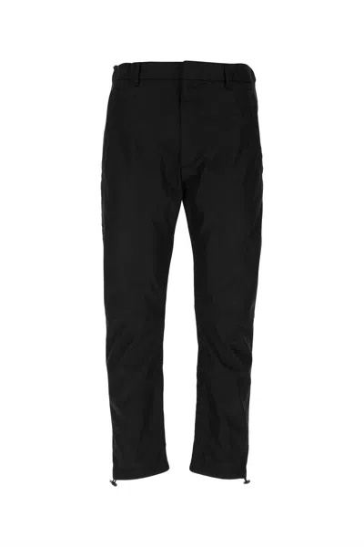 Prada Sleek Nylon Pants For Men In Black