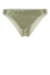 Prada Sequin Beachwear Swimsuit High Cut Leg In Green