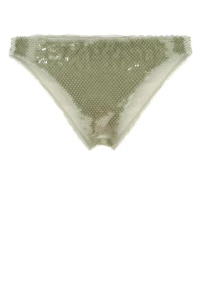 Prada Sleek Slip Swimsuit In Verde