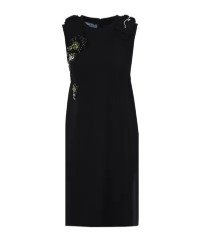 Prada Sleeveless Dress In Black