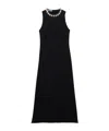 Prada Black Embroidered Sable Dress In Black