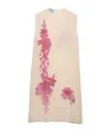 Prada Georgette Midi Dress In Pink