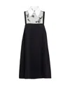 Prada Sleeveless Embroidered-mesh Mini Dress In Black