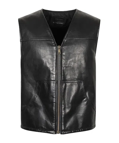 PRADA PRADA V-NECK ZIP-UP GILET