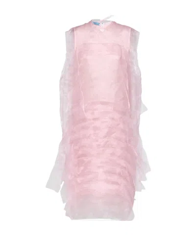 PRADA PRADA SLEEVELESS TECHNICAL VOILE DRESS