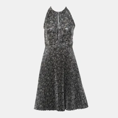 Pre-owned Sleeveless Metallic Pleated Dress It 40 In Multi from The Luxury Closet