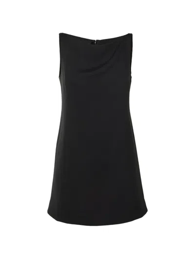 Pre-owned Prada Sleeveless Mini Tunic Dress In Black